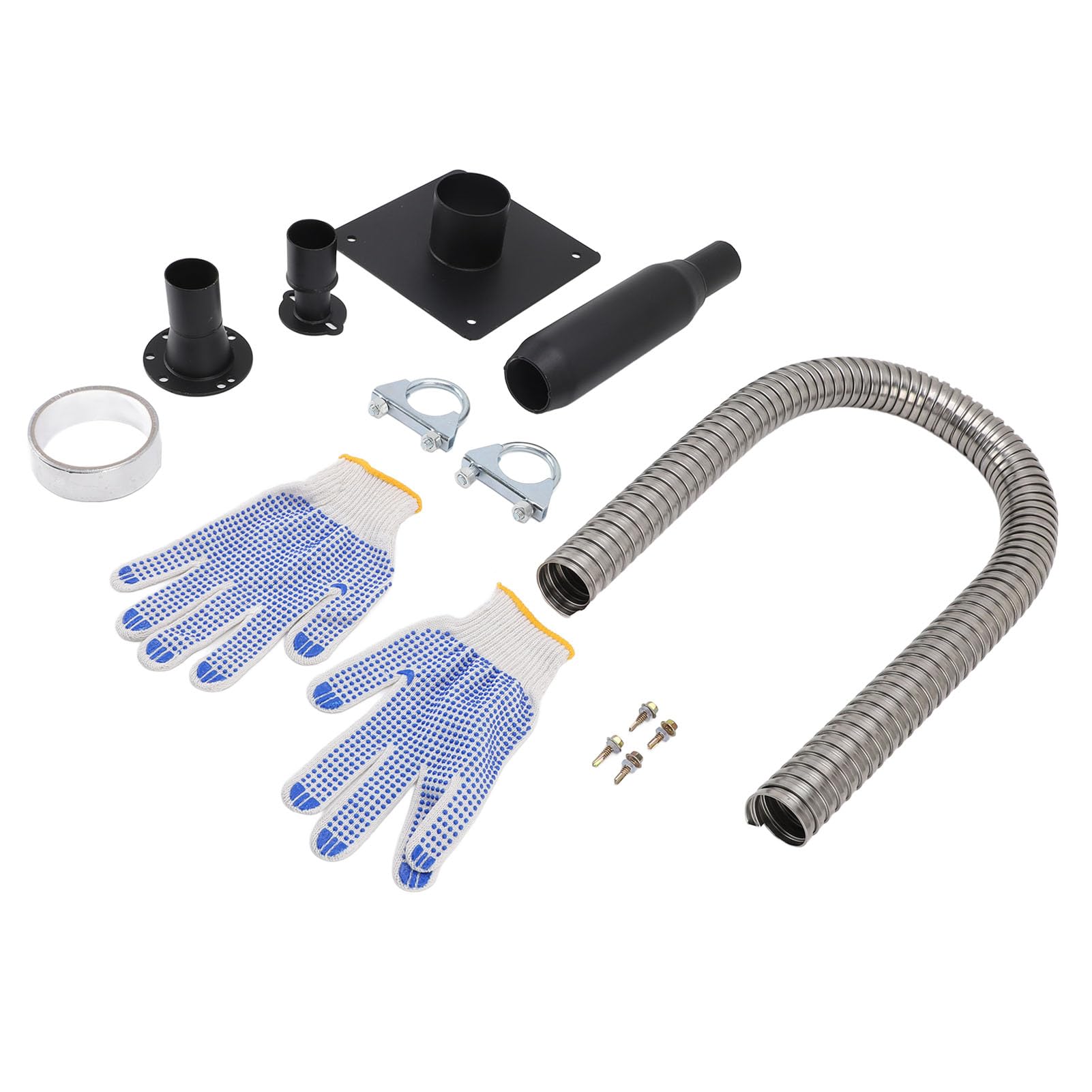 ciciglow Kit D'extension D'échappement de Générateur avec Trois Adaptateurs Universels, Réduction du Bruit Isolée Via une Plaque de Montage Murale, évent en Toute sécurité pour la