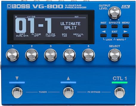 BOSS VG-800 | Next-Gen V-Guitar Processor | Hyper-Realistic Stringed Instrument Modeling | Instant Custom, Alternate or Drop Tunings | Dual Guitar & Bass Functions