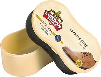 Shoe Shine Sponge – Express Shoe Shiner for All Color Leather Shoes & Boots | Hassle-Free Quick Shoe Shine Sponge Applicator | Premium Neutral Color.