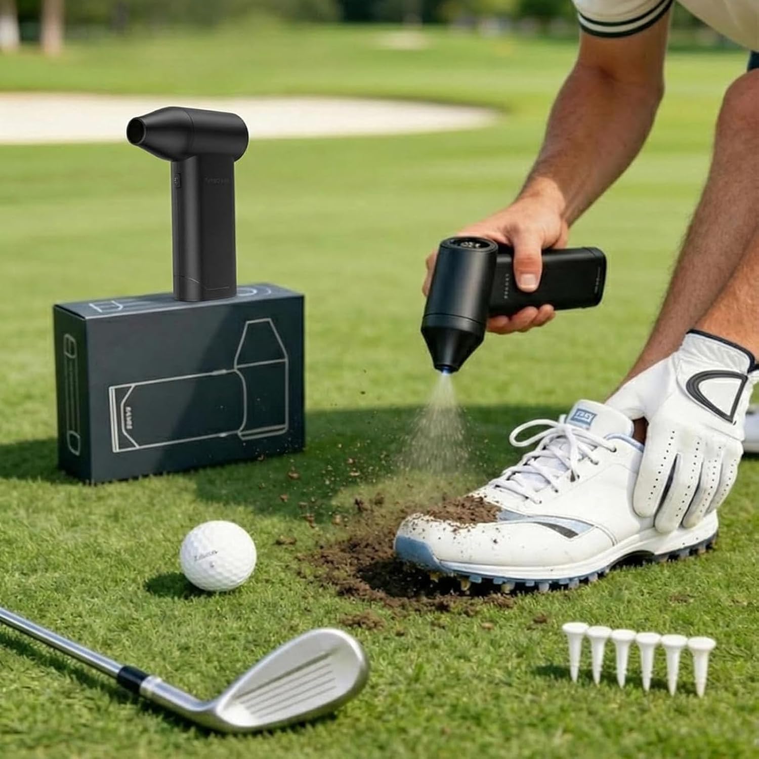 HIAME Air Caddy Pro 2.0 - Cordless Air Caddy Golf Blower, 129 MPH Portable Jet Fan for Golf Shoes, Carts & Equipment - Rechargeable Personal Air Duster for Travel & Car Detailing