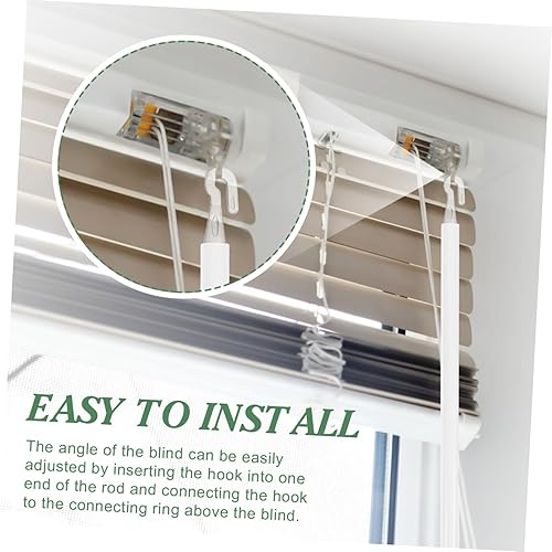 Miniatura 9 de 1 juego de cortinero veneciano para cortinas blancas para ventana, accesorios de enganche, barra de cortina blanca, ganchos para cortinero, barra