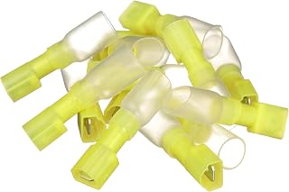 Seachoice 50-60321 Conector Rápido Termoretráctil, Color Amarillo, 3,31-5,26 mm2, 25 Unidades