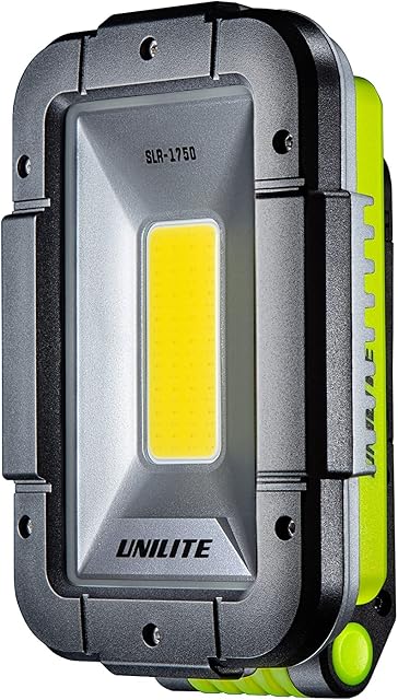 Unilite SLR-1750 USB Rechargeable High Power LED Folding Portable Work Task Light with Power Bank | 1750 Lumen | Strong Magnetic Base | Red LED Modes for Emergency | Type C Fast Charge