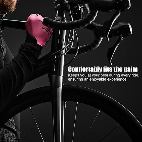 Miniatura 7 de Guantes de ciclismo para hombres y mujeres, guantes de ciclismo de medio dedo, guantes de entrenamiento adecuados para deportes al aire libre,