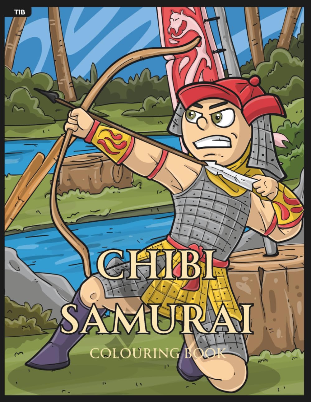 Chibi Samurai Colouring Book: Hand Drawn Chibi Style Samurai Characters