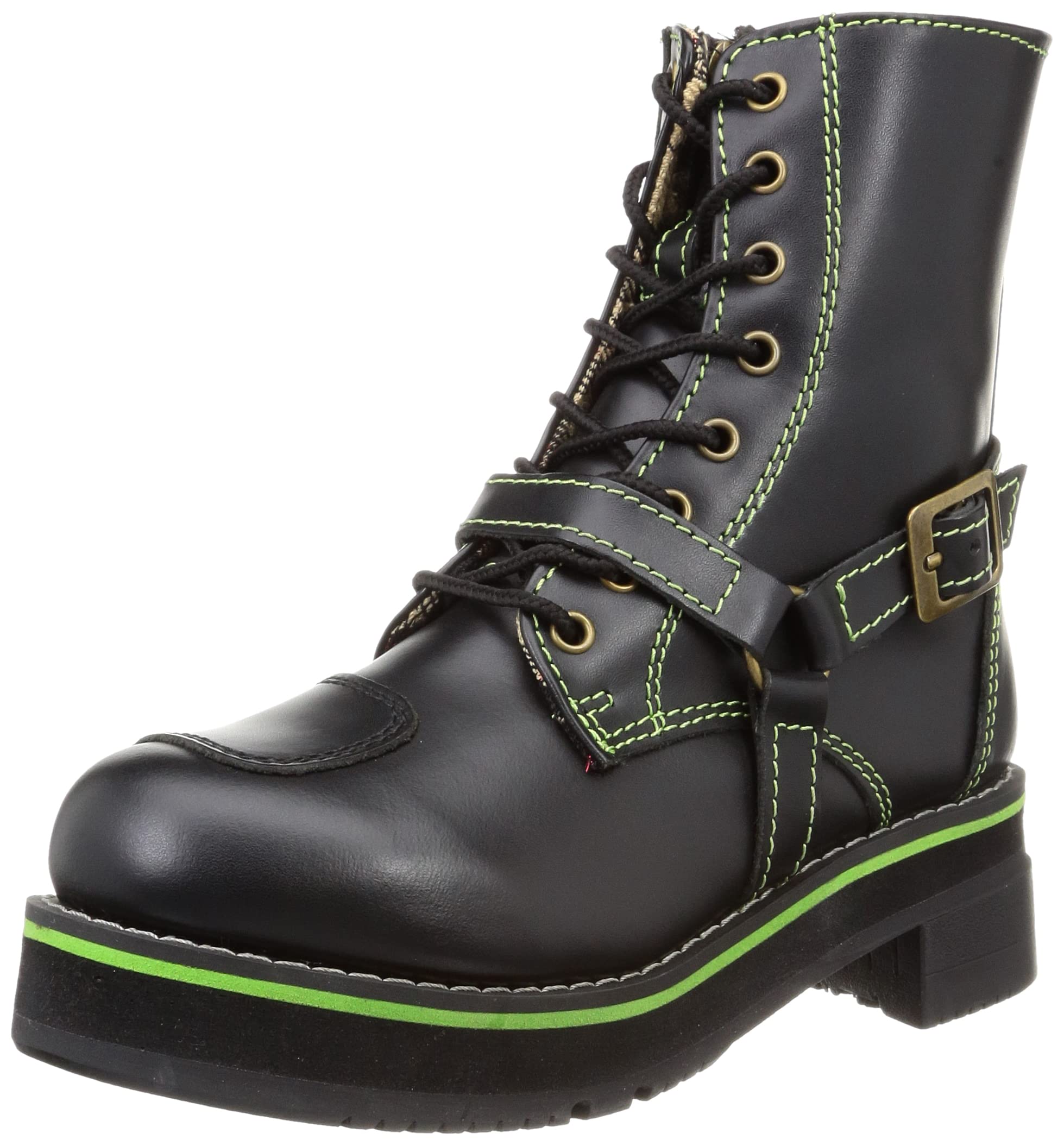 Amazon.co.jp: Wild Wing BLK-GREEN Motorcycle Boots 8.9