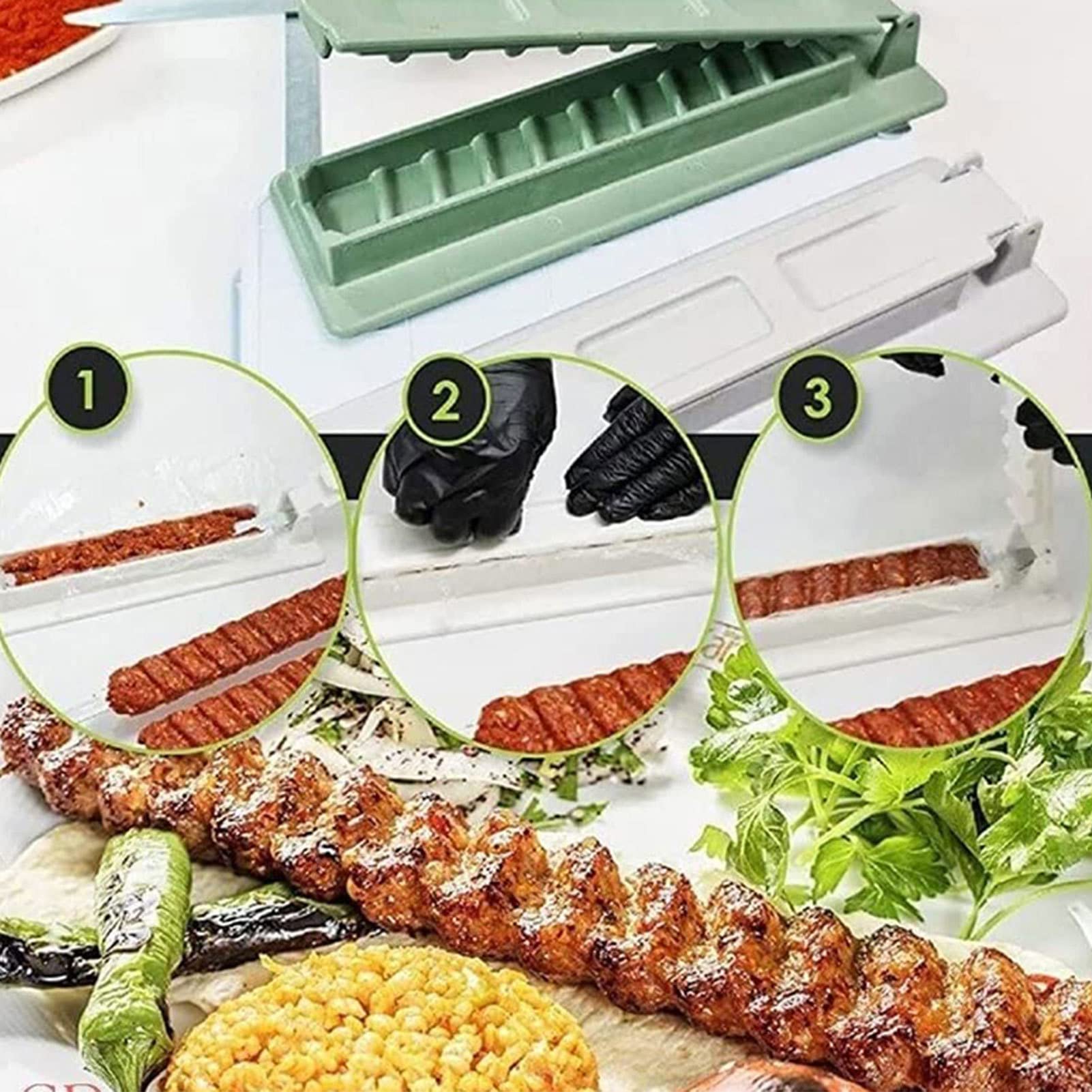 ケバブKebab machine Kebab Maker, Kebab Press, Manual Kabob Mould, Form Your Kofta