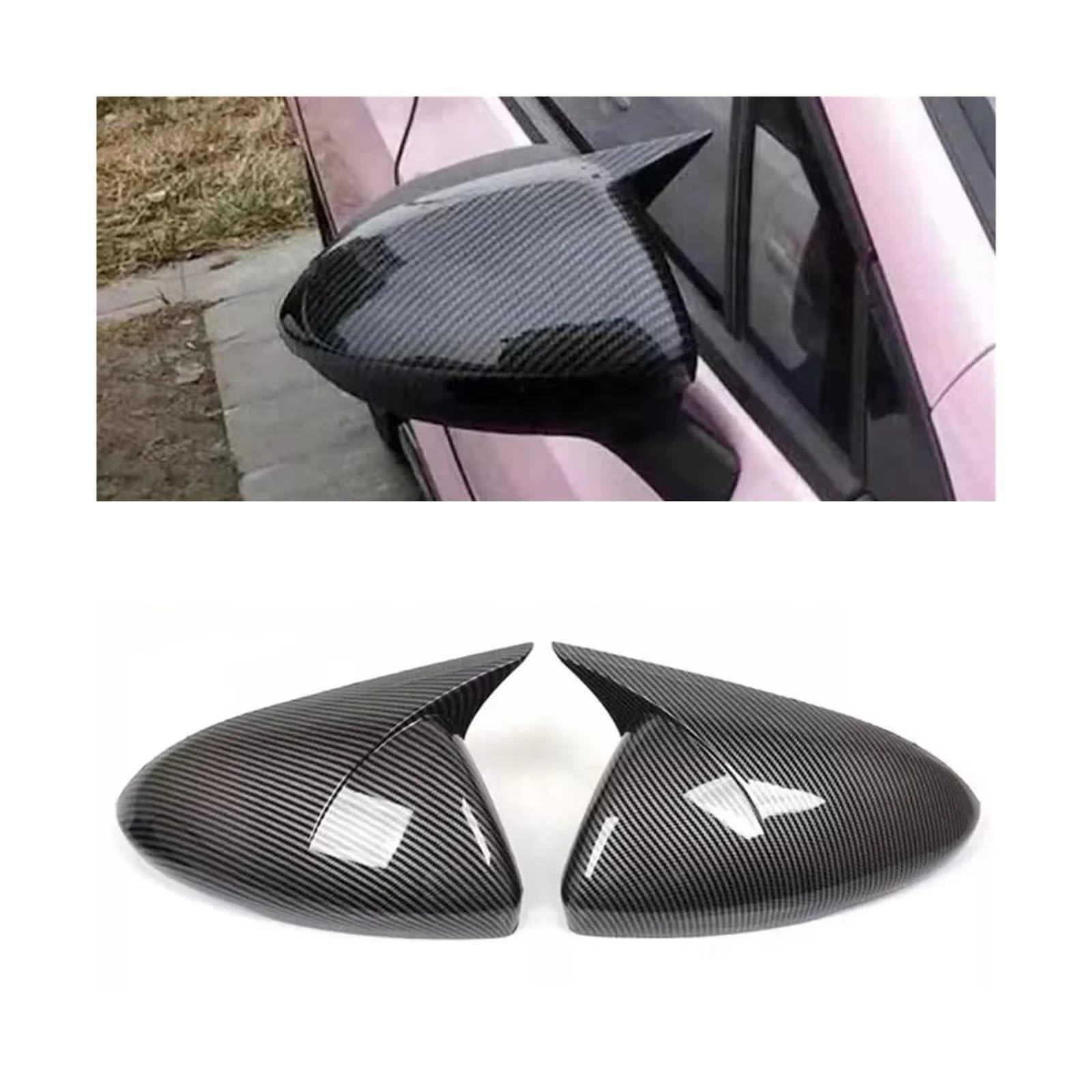 osłona przeciwdeszczowa 2 szt. do Vauxhalla, Opla, Astry K 2015-2021, osłony lusterek bocznych, nakładki na lusterka wsteczne(Carbon Look-Add on)