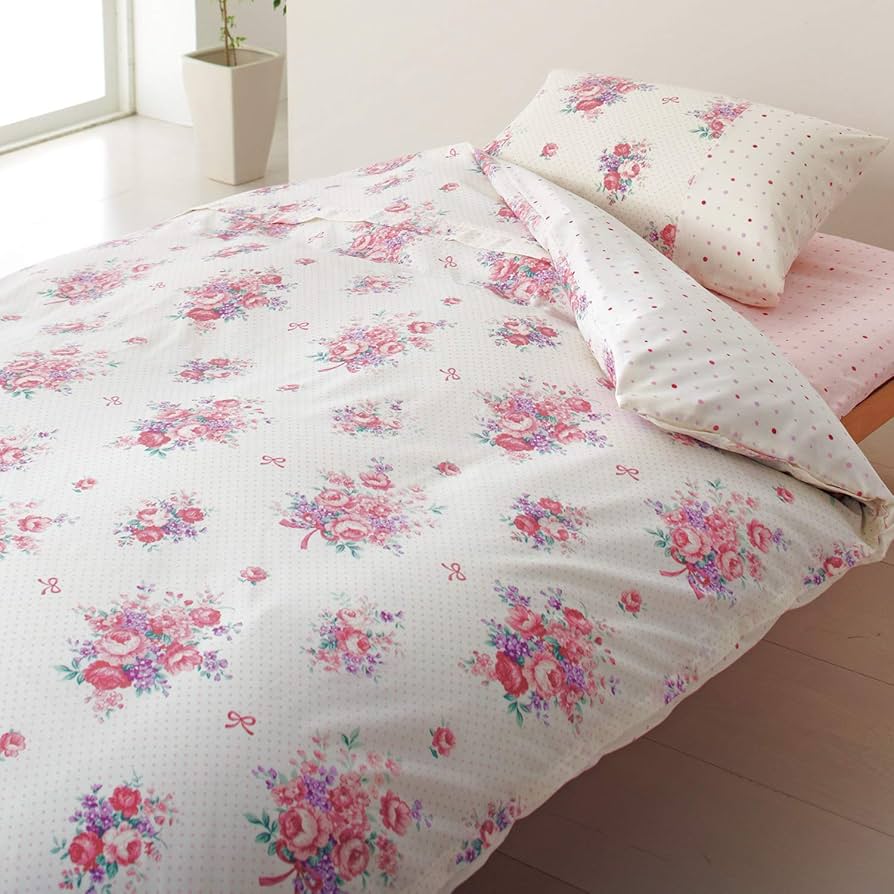 西川　エクセレント　掛け布団カバー　150×210 シングル　日本製 西川 掛け布団カバー リバーシブル フラワーモチーフ mee