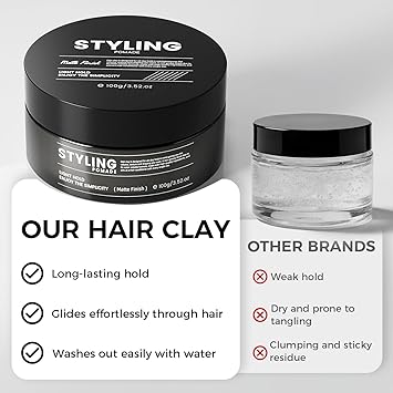 Pomade For Men, Natural Smooth Low Shine Hair Pomade For Men, All Day Easy Styling Hair Pomade, Easy To Wash Mens Hair Putty, Matte Wax That Instantly Enhances The Texture(3.52oz)