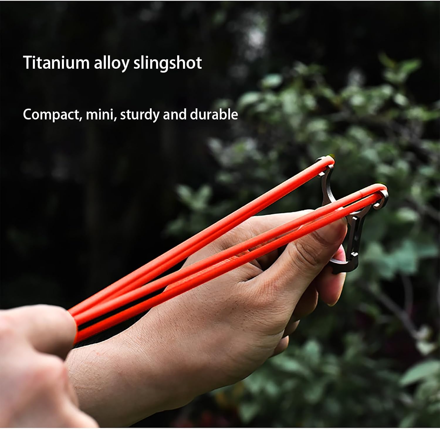 Titanium slingshot set multifunctional creative gadget portable bottle opener keychain suitable for outdoor travel mountaineering hiking camping picnic gadgets