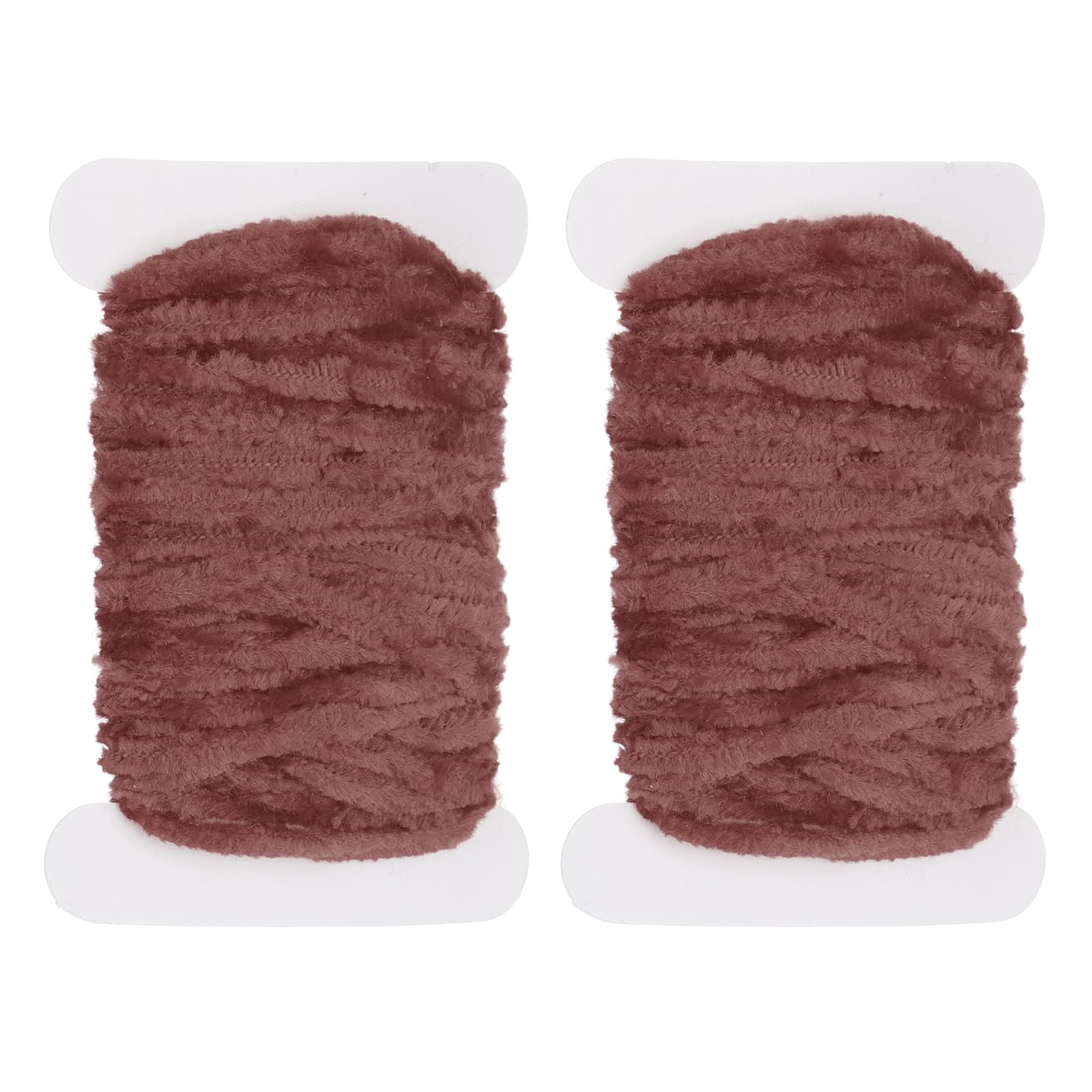 PATIKIL Chenille Fly Tying Total 10 M, 2 Pack Rayon Chenille Fly Tying Materials Line Fly Thread Supplies for Making Fishing Hook Jig Making Fly Patterns Fishing, Brown