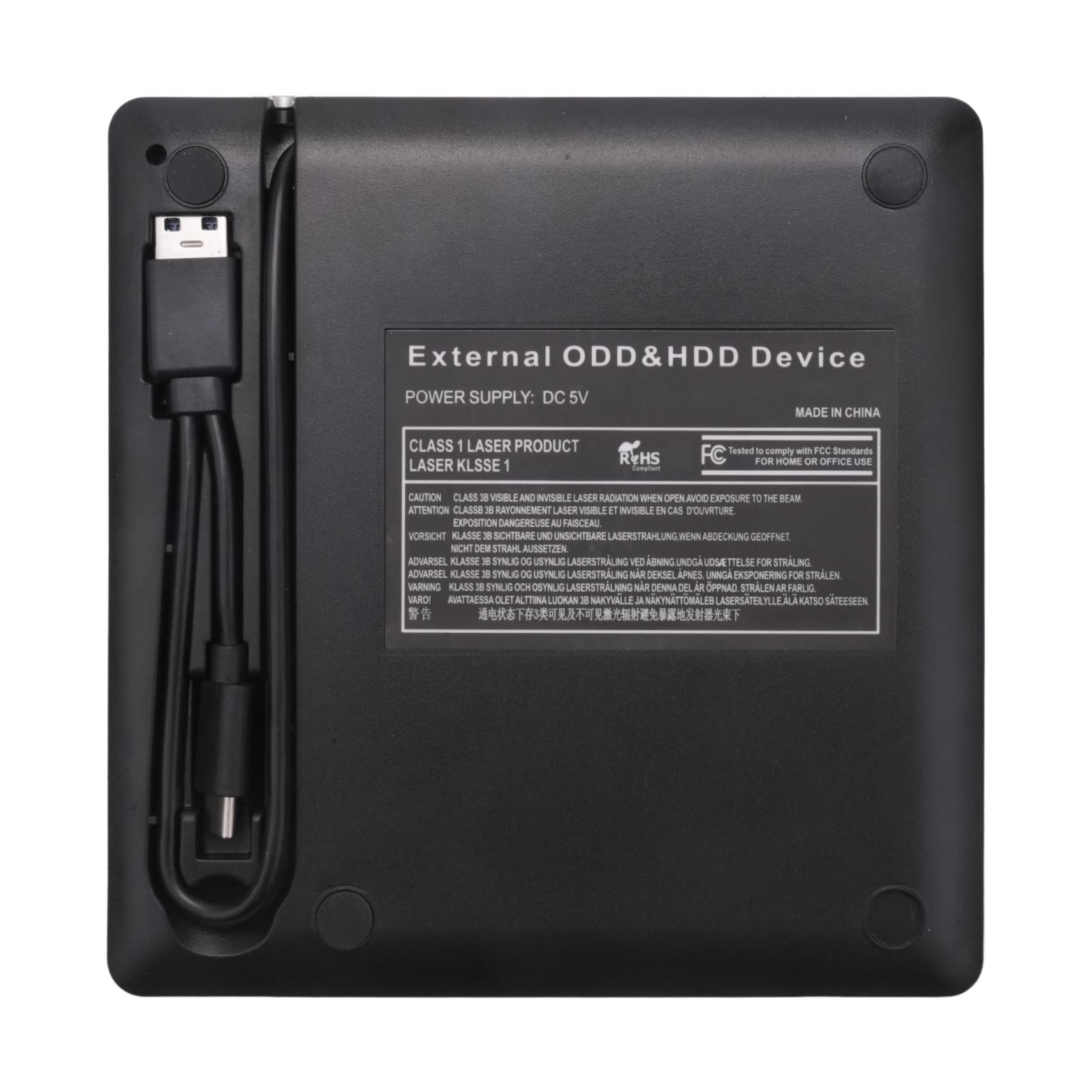 Lecteur de DVD Blu-Ray 3D Externe, USB 3.0 et Lecteur de CD-DVD Blu-Ray de Type C Graveur de CD DVD Ultra-Plat Encastrable