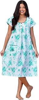 Breezly Woman's Pure Cotton Calf Length Nightgown Nighty Multicolour Price In India