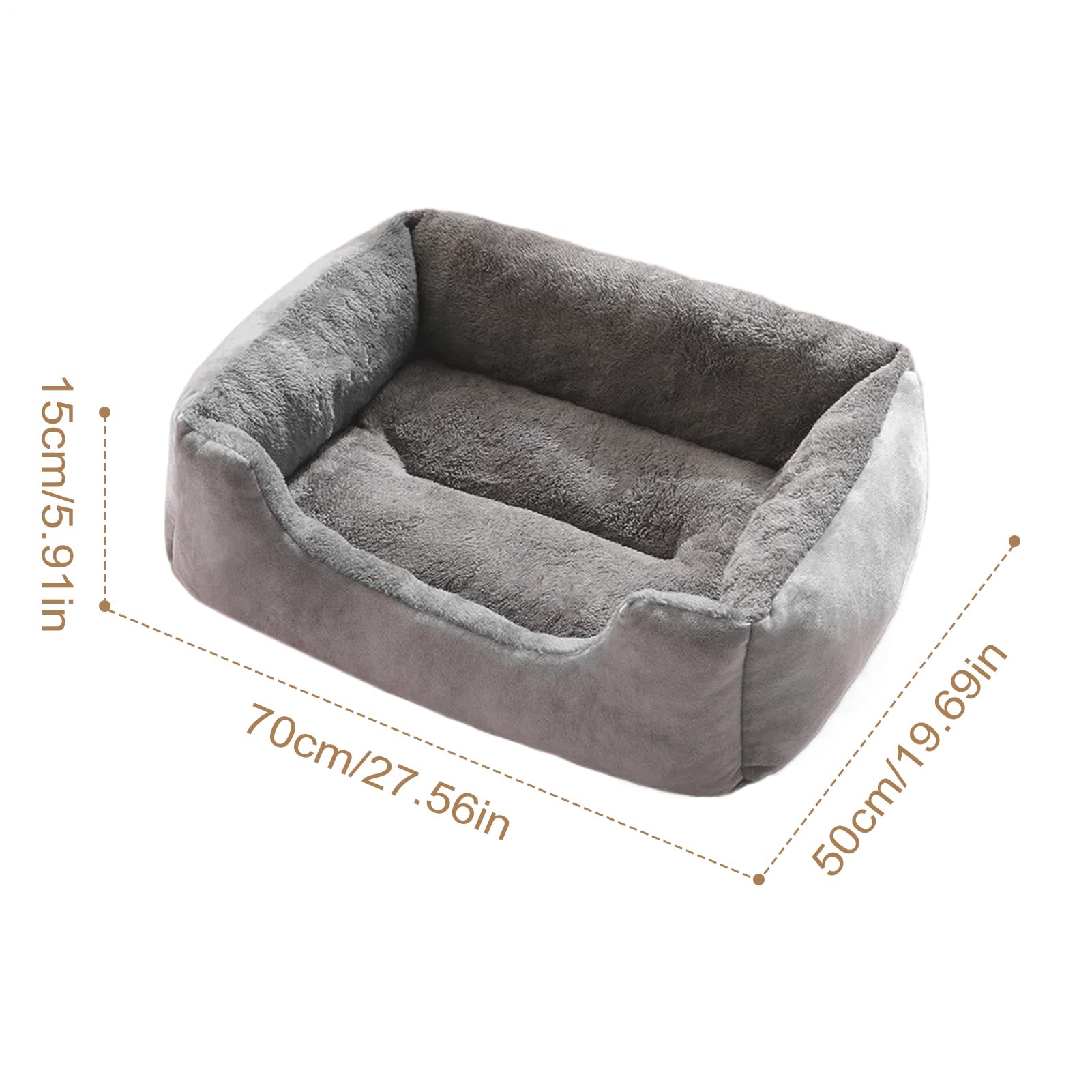 Cama para Perros Pequeños Cama para Mascotas de Cachorros y con Fondo | Calmante Para Dormir Y Calentar Suave Para Interior Exterior Sala Balcón Suelo Terraza