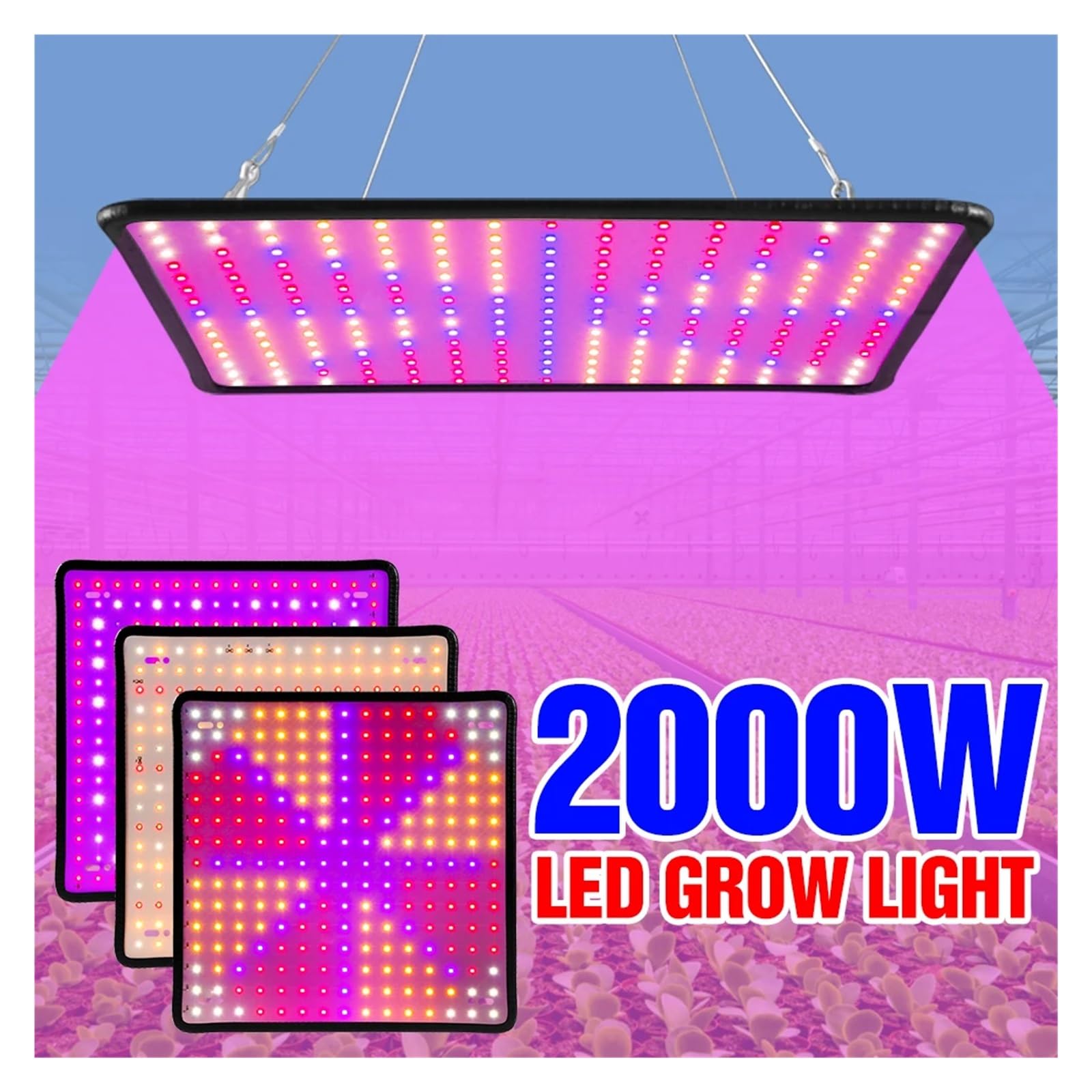 Światło do uprawy, Fitolamp LED o pełnym dla roślin oświetlenie do uprawy w pomieszczeniach nasiona kwiatów hydroponika uprawa lampa fito tablica kwantowa LED Light(Full Spectrum Type A)