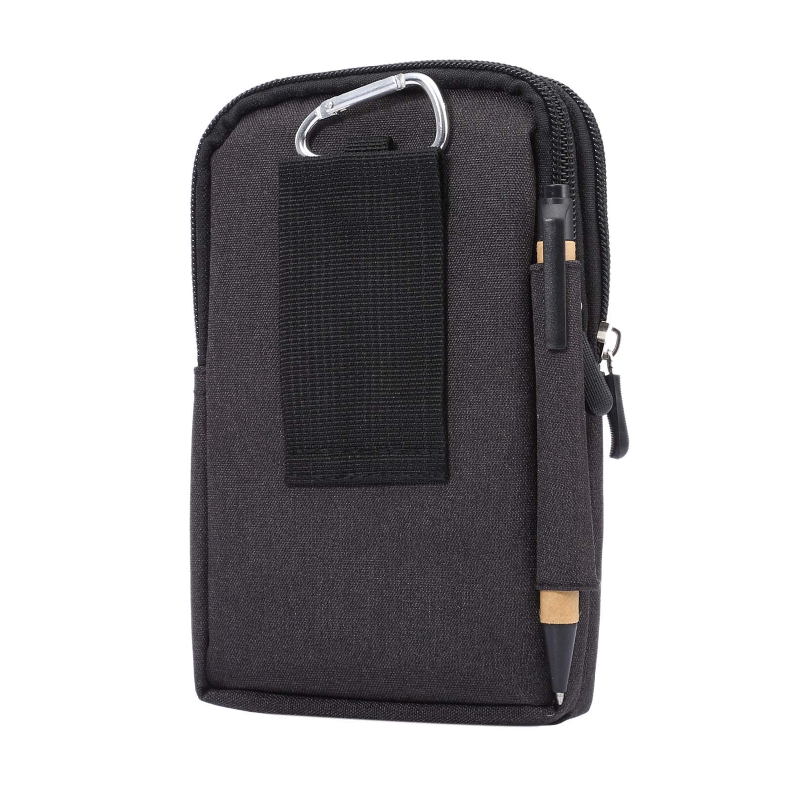 VIIGER Versatile Nylon Dual Phone Holster Cellphone Belt Case Holder Mens Bel - View #5