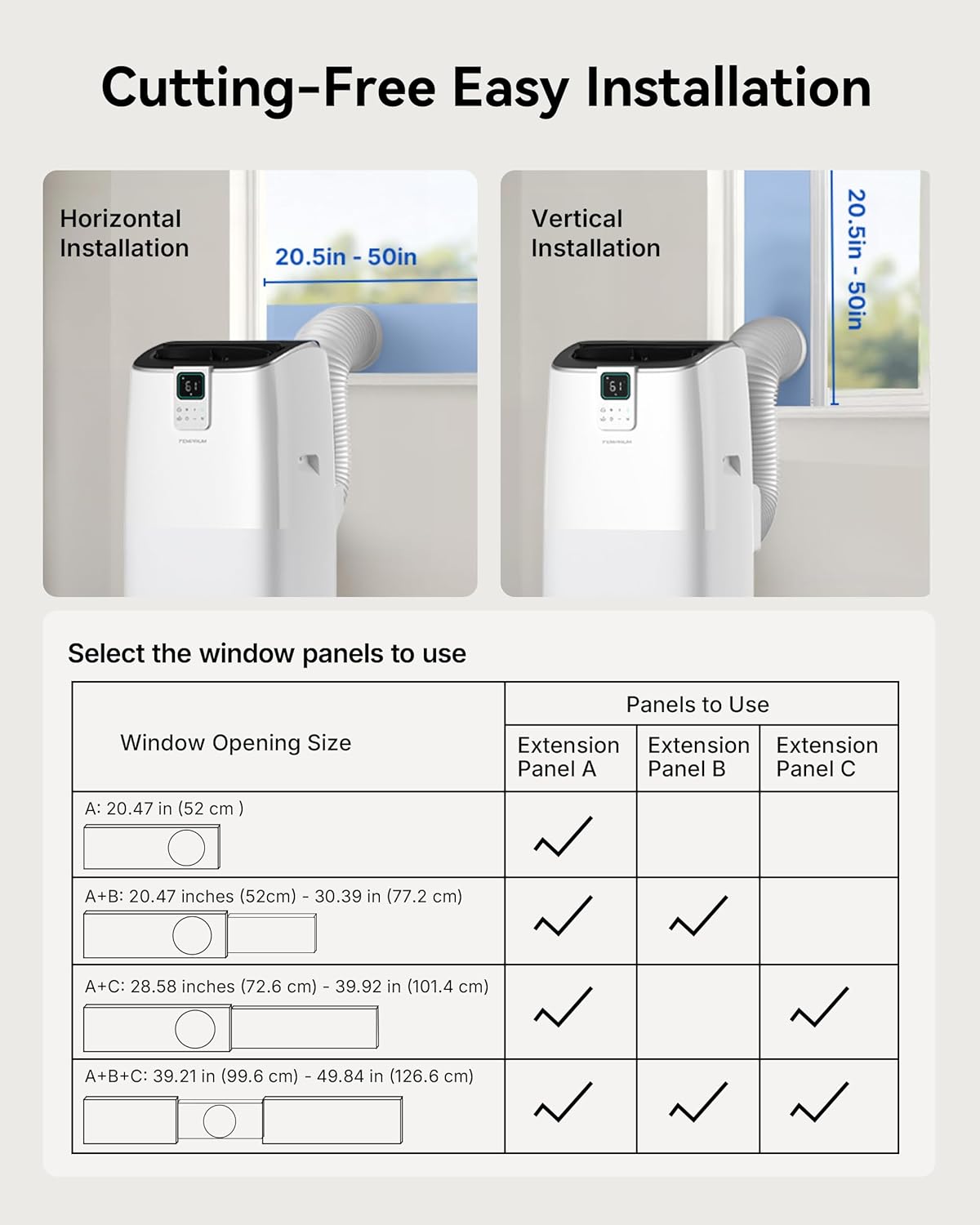 14000 BTU Portable Air Conditioners up to 750 Sq.ft, Quiet AC for Bedroom with 41dB, Silent Mode, 24H Timer, 4-in-1 Smart Portable AC Unit with Drainage-free Cooling, APP/Voice/Remote Control