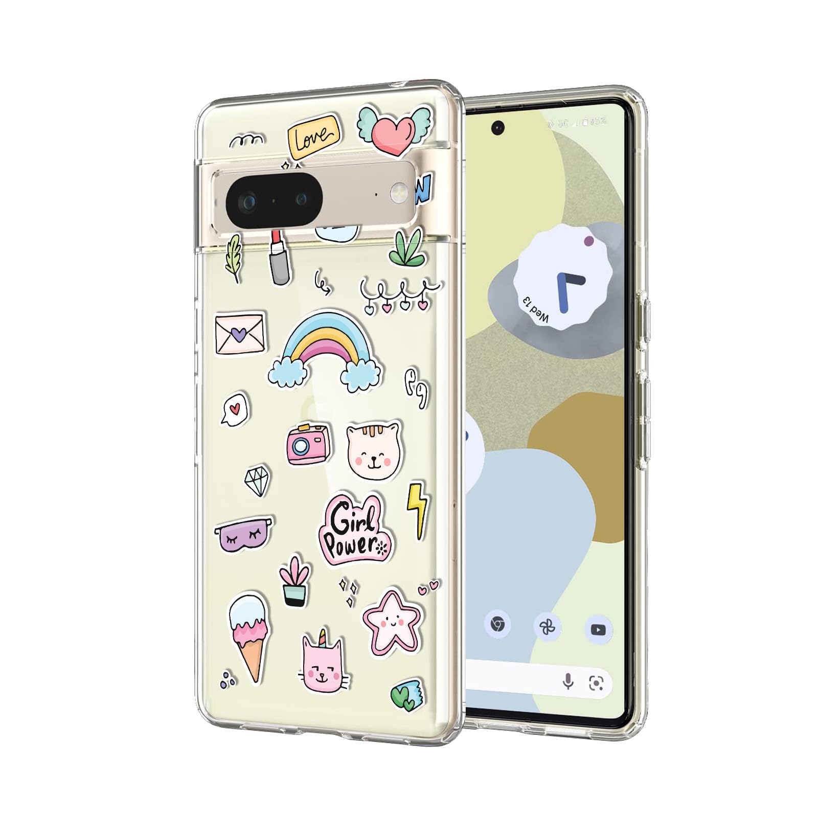 Plus UV Printed Soft Flexible Transparent Back Cover for Google Pixel 7A - D1064 (B0CG9Q2K25) Amazon Price History, Amazon Price Tracker
