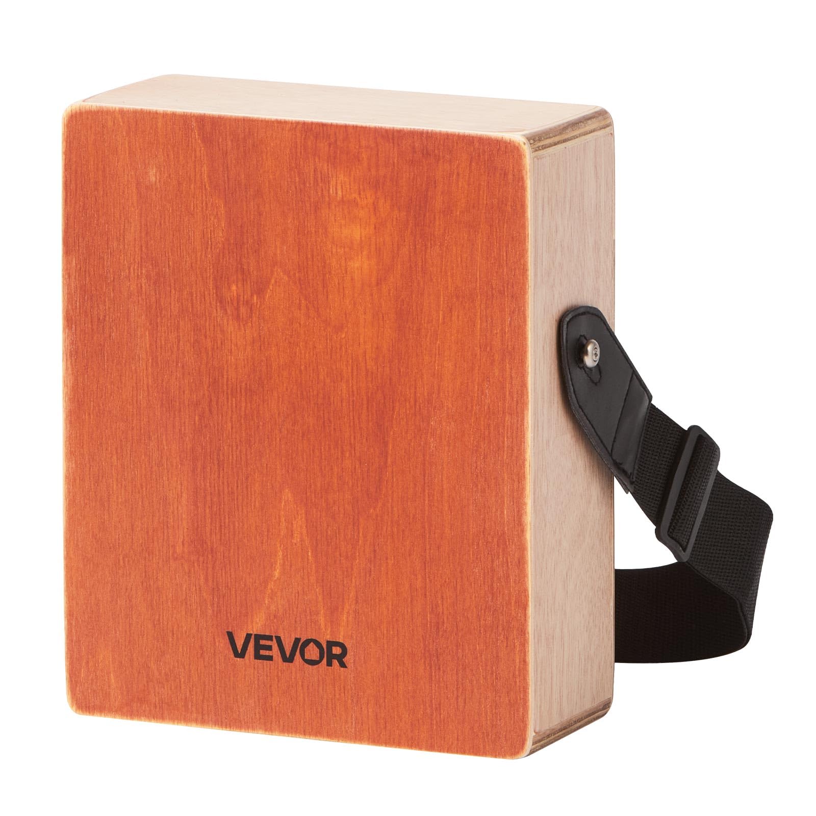 VEVOR Bęben Cajon Box z wewnętrznymi strunami gitarowymi, lekkie, drewniane pudełko perkusyjne, przenośny instrument perkusyjny z torbą podróżną, regulowany pasek, dla początkujących i