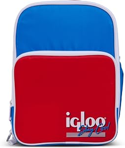 Igloo Retro 12-Can Mini Convertible Backpack Cooler, Red, White & Blue