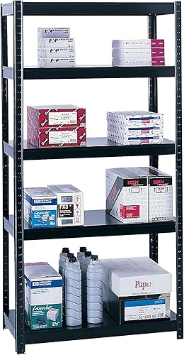 Miniatura 4 de Safco 5 Shlef - Estantería sin pernos de 36 x 18 x 72 pulgadas, resistente 850 libras por estante, organiza el hogar, oficina, garaje, aula y más,