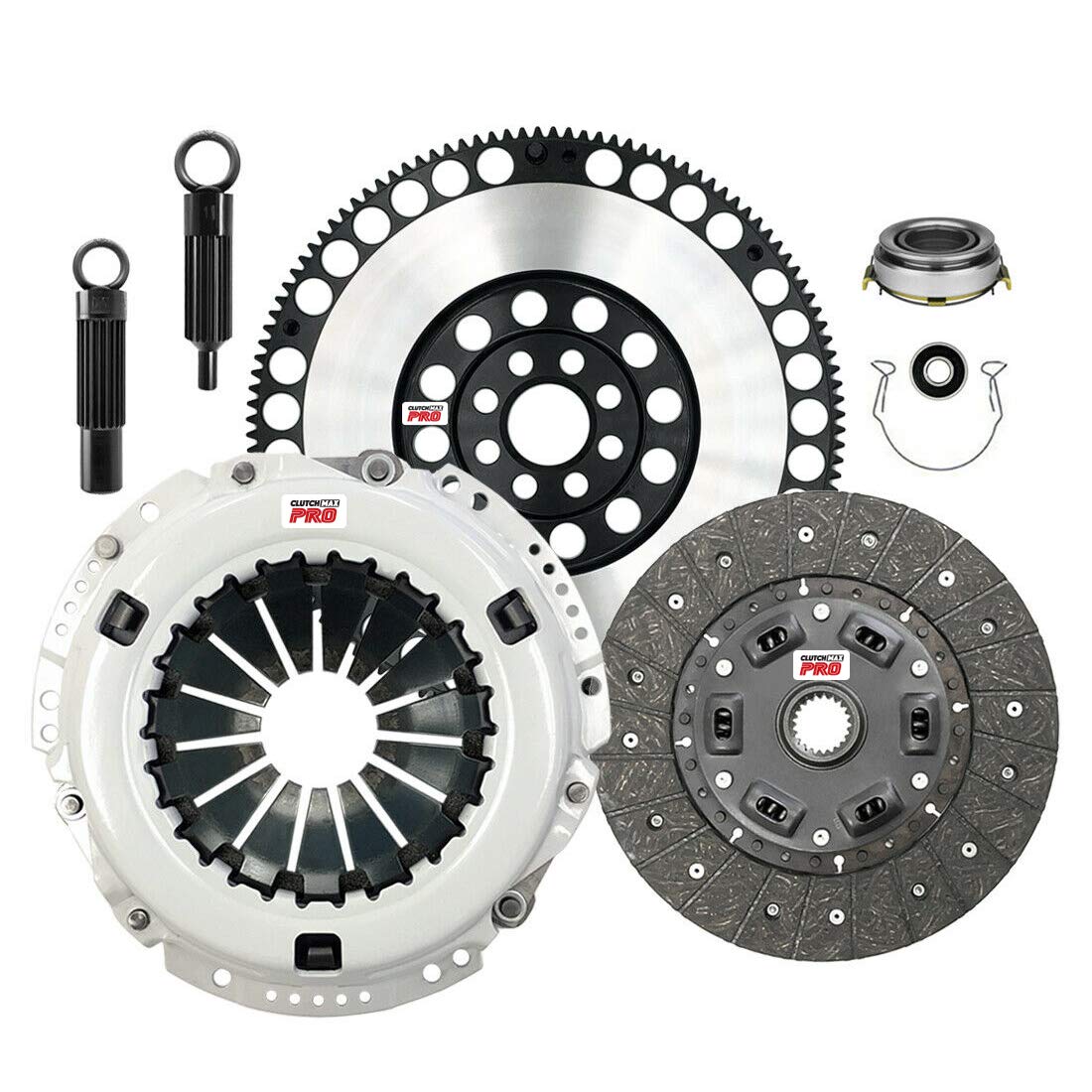 ClutchMaxPRO Heavy Duty OEM Clutch Kit with Chromoly Flywheel Compatible with 05-10 Scion tC 08-15 xB 02-09 Toyota Camry 09-12 Corolla XRS Martrix 01-06 RAV-4 02-08 Solara (CP16082HDLSF-CK)