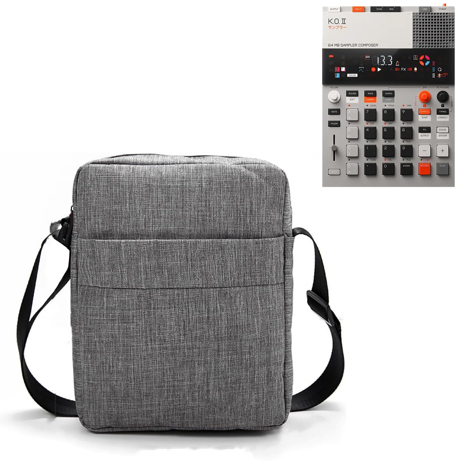 GONGJIANGCompatible with Teenage Engineering K.O. II Soft Bag, EP–133 K.O II Sampler, Synthesizer, and Drum Machine Crossbody Bag