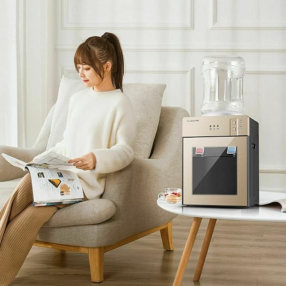 Water Dispenser Countertop Top Loading Water Cooler Dispenser Hot & Cold Water Dispenser Automatic Drinking Machine for Home Office Tea Bar Use