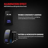 Vista 3 de Interruptor de rocker grabado a láser Mictuning para luz trasera