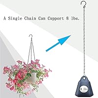 Vista 3 de Paquete de 12 cadenas colgantes con ganchos, colgadores de plantas de jardín de 19.7 pulgadas para jardineras, canastas, comederos de pájaros