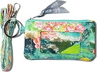 Vista 8 de DQL Cartera para identificación con cordón, llavero con soporte de identificación de moda para mujer (Bloom Whispers)