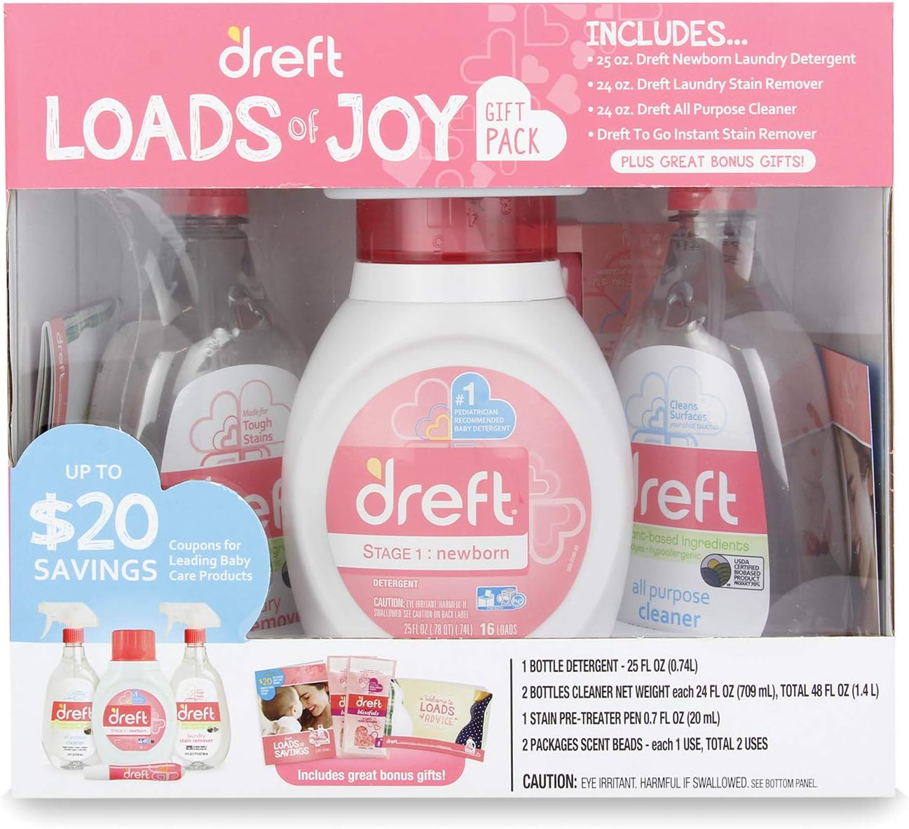 Odor Eliminator & Fabric Refresher by Dreft, 24oz Pack of 4, Great for Baby Clothes, Baby Carriers, Crib Sheets, Baby Strollers, Car Seats and More, Hypoallergenic, Made with Plant Based Ingredients : Health & Household