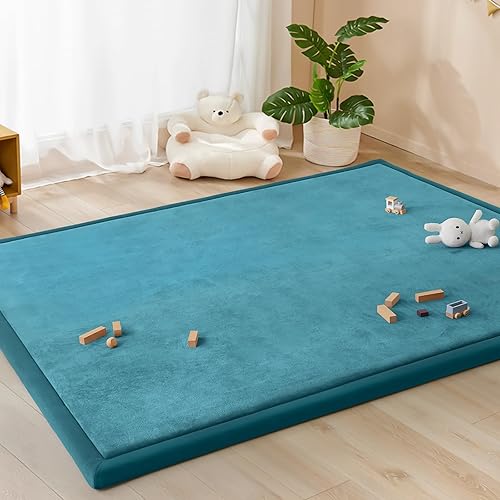 Miniatura 7 de Alfombra de juego para bebé, alfombra de espuma viscoelástica de 6 pies 7 pulgadas x 4 pies 11 pulgadas, alfombra acolchada suave  Alfombra de juego