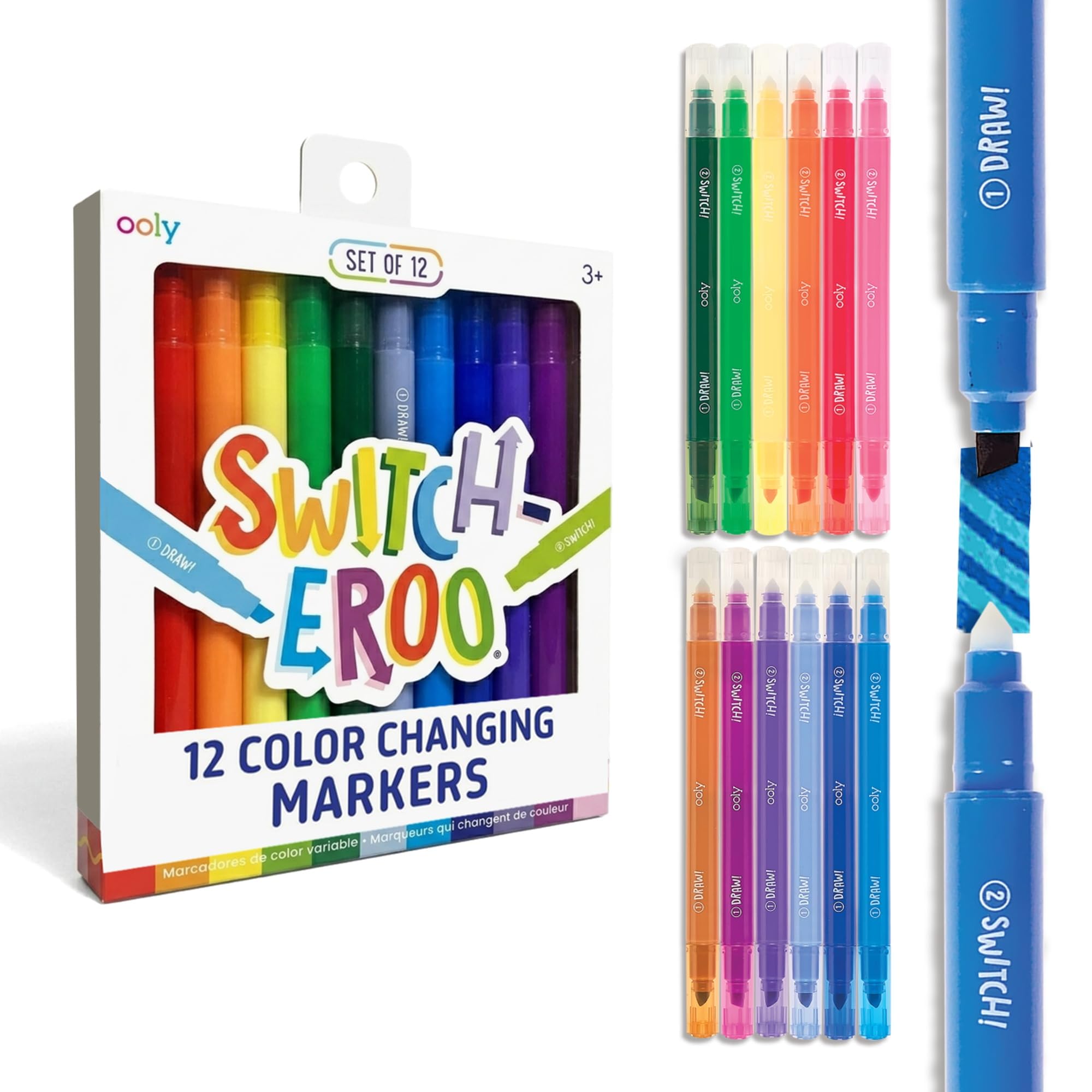 Amazon.com: Ooly Switch-Eroo Magic Color Changing Markers, Set of