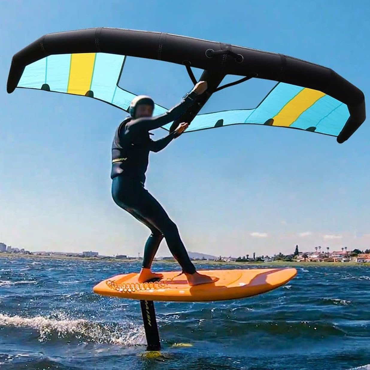 Aile De Planche à Voile Portative, Ailes Gonflables De Kitesurf En Aluminium Avec Fenêtre, Planche De Surf Gonflable Kitesurf Planche à Voile Pour Adulte Débutant Jouet De Jeu D'eau De Neige,5㎡