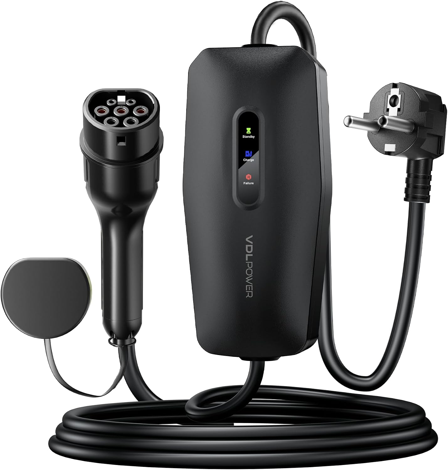 Charging Cable Type 2 3.68 kW / 10 m Charging Cable Electric Car 16A EV Charger Type 2 for Electric Vehicles with Single-Phase EU Schuko IP65 Compatible with Model Y/3 XC60 ID.3 ID.4