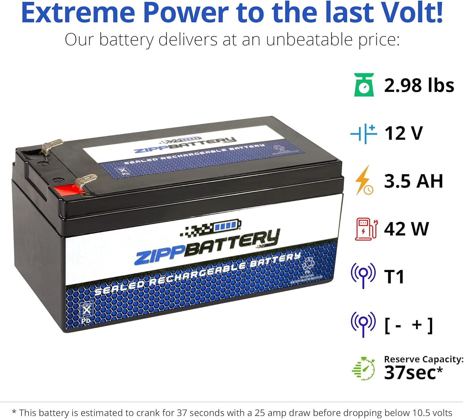 12V 3.5AH SLA Battery replaces NP2.6-12 NP3-12 NPH3.2-12 PC1230 PE3A-12R