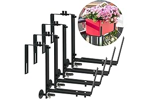 Window Box Railing Flower Box Brackets for Decks Railing Fence Planter Balcony Flower Pot Planter