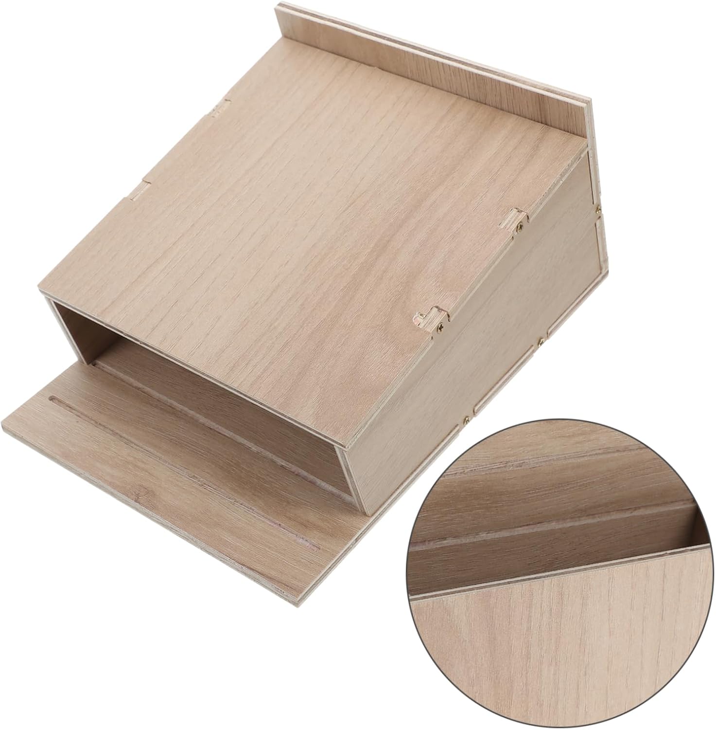 KESYOO Natural Wooden Bat House Easy to Install Single Chamber Outdoor Shelter for Year Use Garden Patio Protects Bats from Predators and Weather Nesting Site