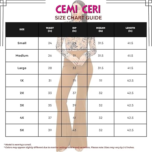Miniatura 5 de Cemi Ceri Pantalones acampanados de cintura alta para mujer