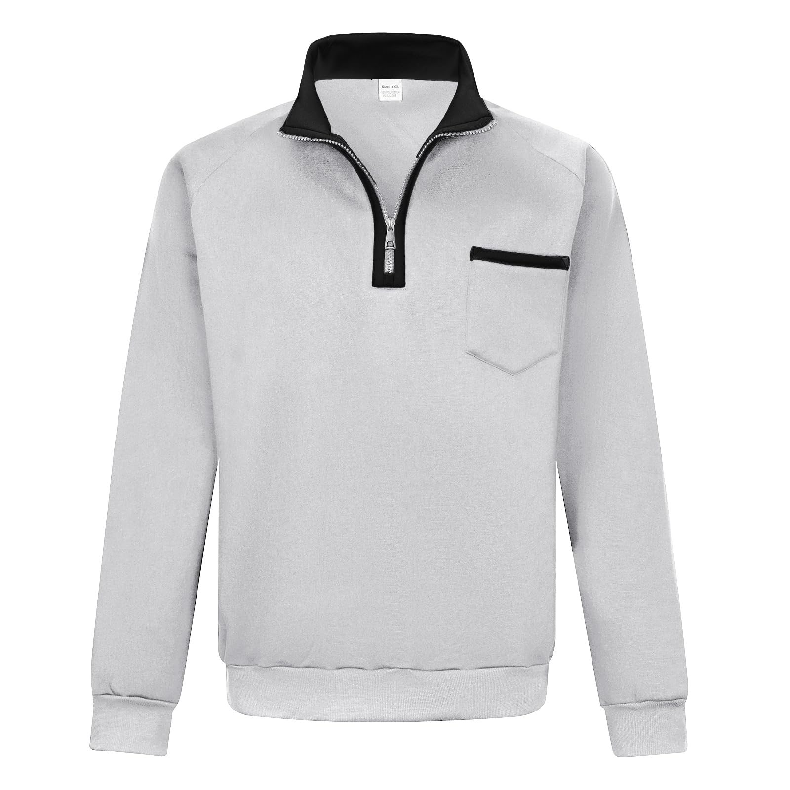 MANLUODANNI Pullover Herren Sweatshirt Herren mit reißverschluss Outdoor Longsleeve mit Tasche Sweatshirt