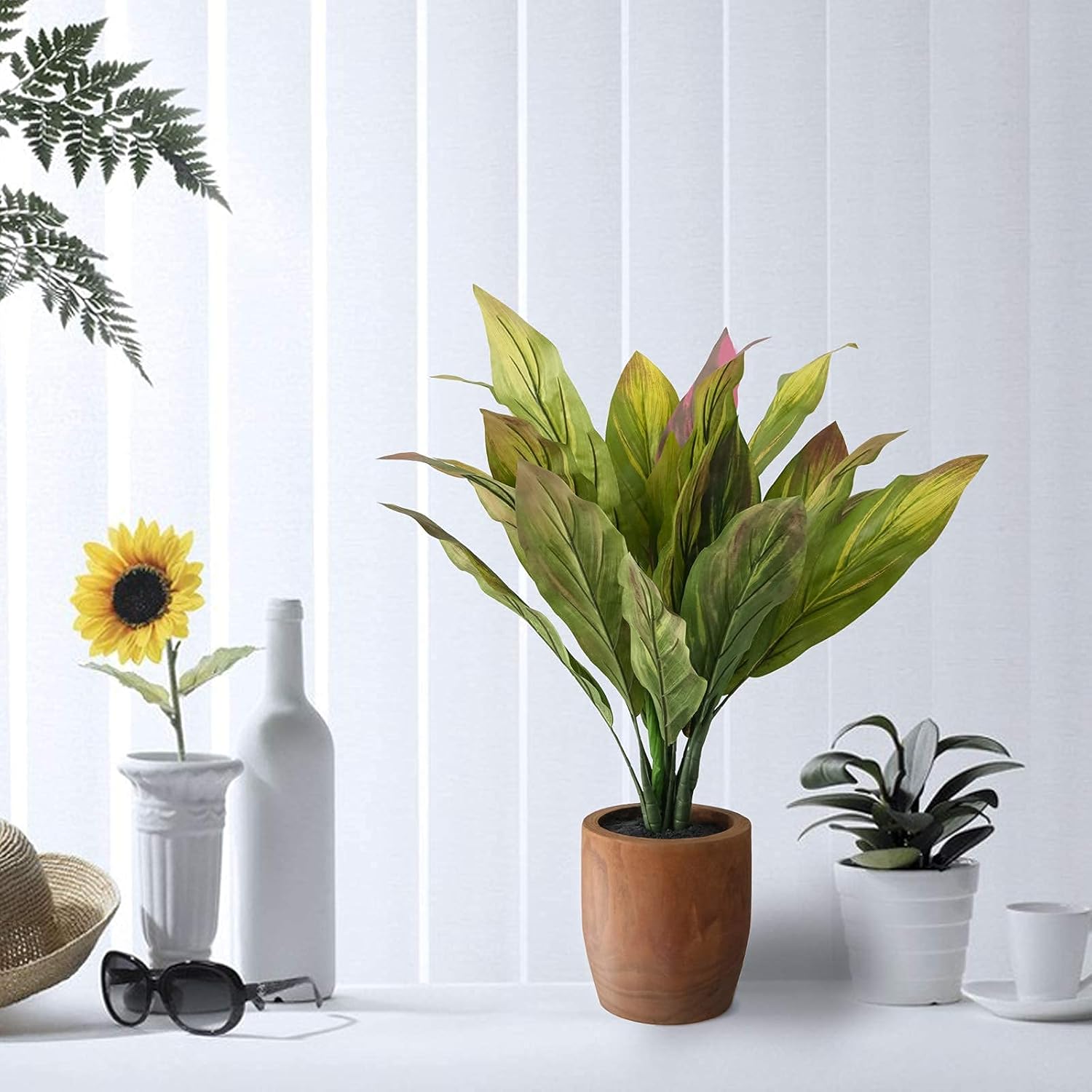 Buy Yihe Home Fake Plants Artificial Tree Outdoor Artificial Plants With Plant Pots Hosta For Home Office Farmhouse Bathroom Indoor Outdoor Realistic Greenery Decor Potted Online In Indonesia B08yy4x6s7