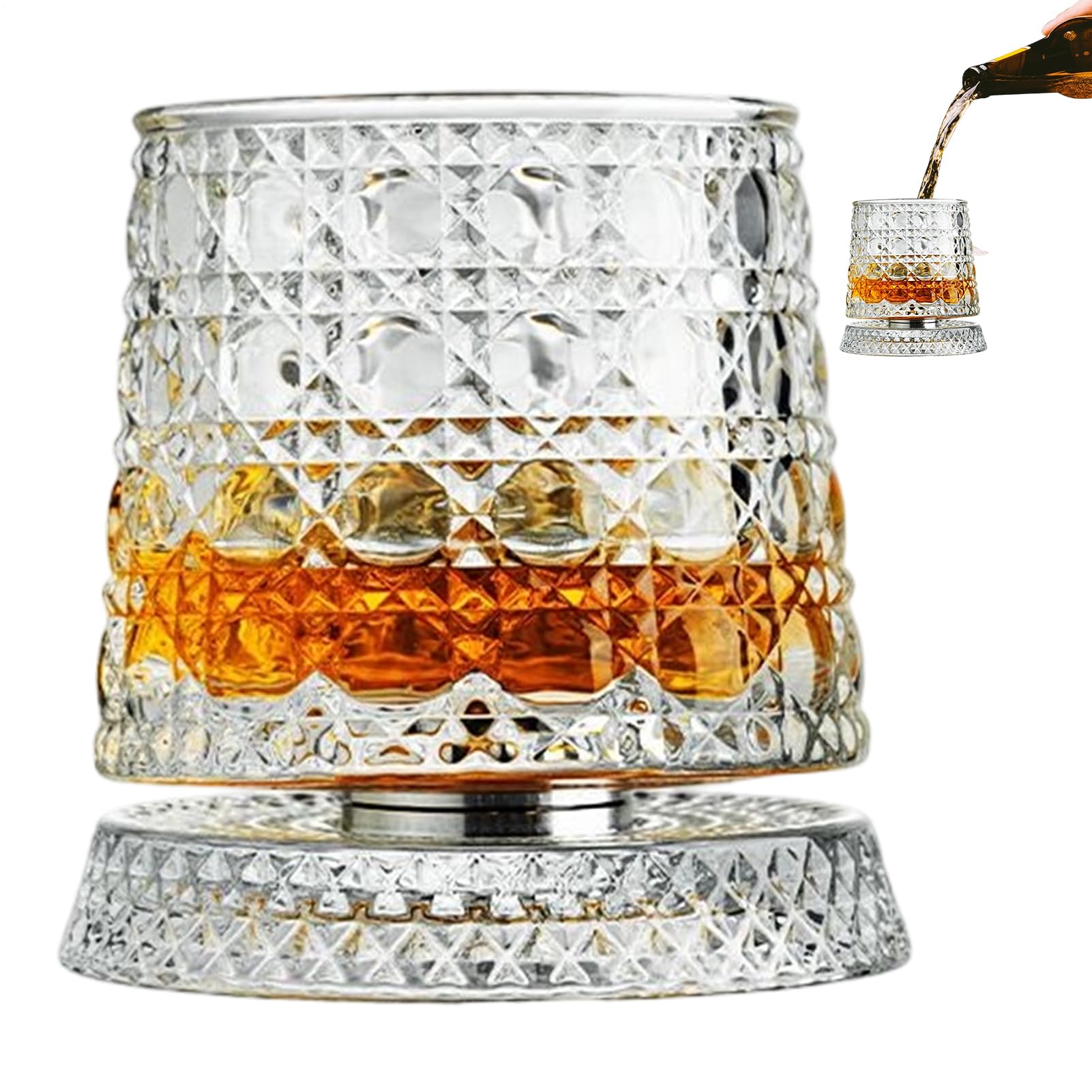 Idée cadeau homme originale avec ces verres à whisky et leur base rotative