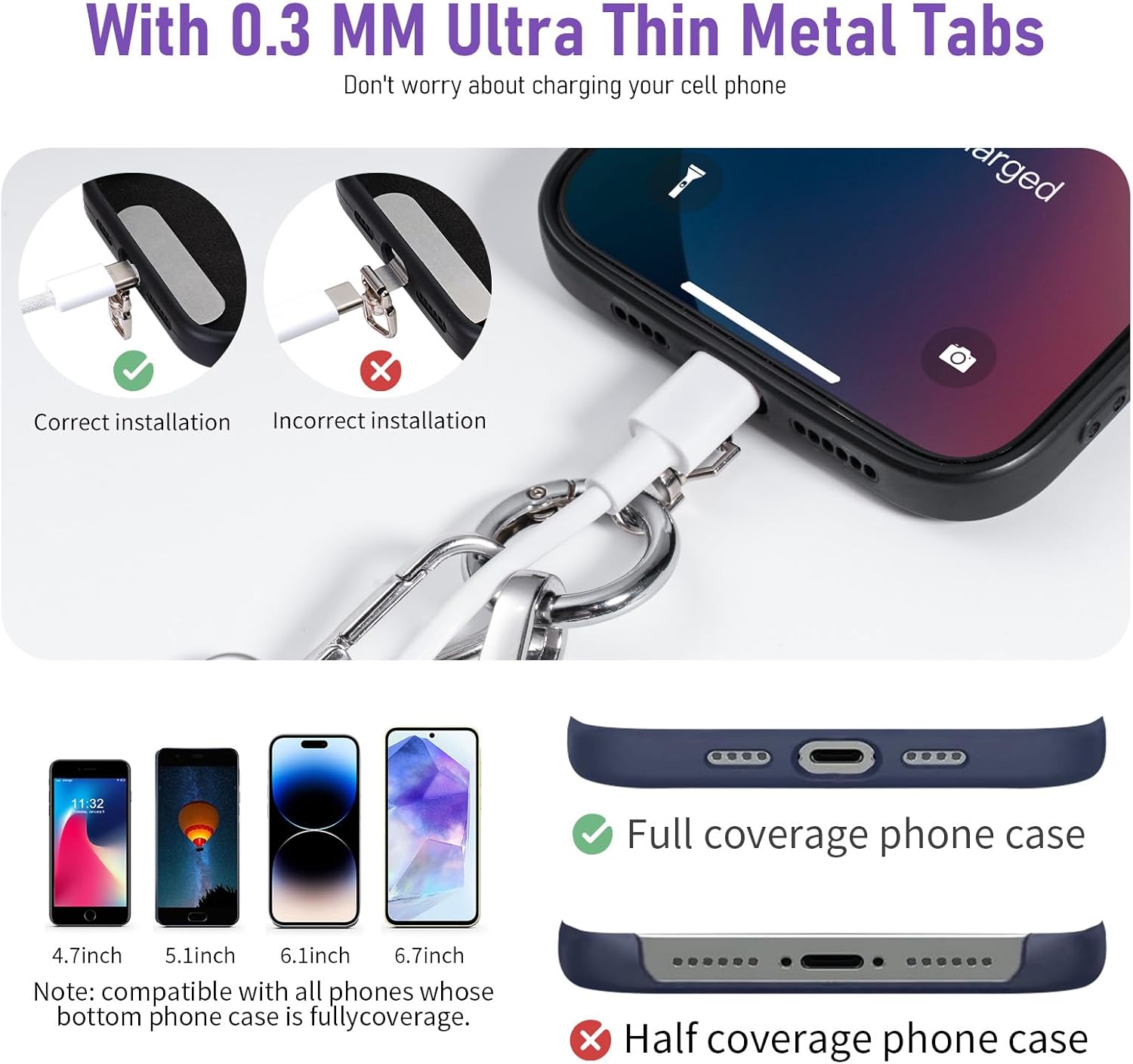 Clip and Go Strap for Phone with Wallet Crossbody Phone Lanyard and Detachable Checkered Bag with ID Window and RFID Pouch for Daily Travel. - Image 6