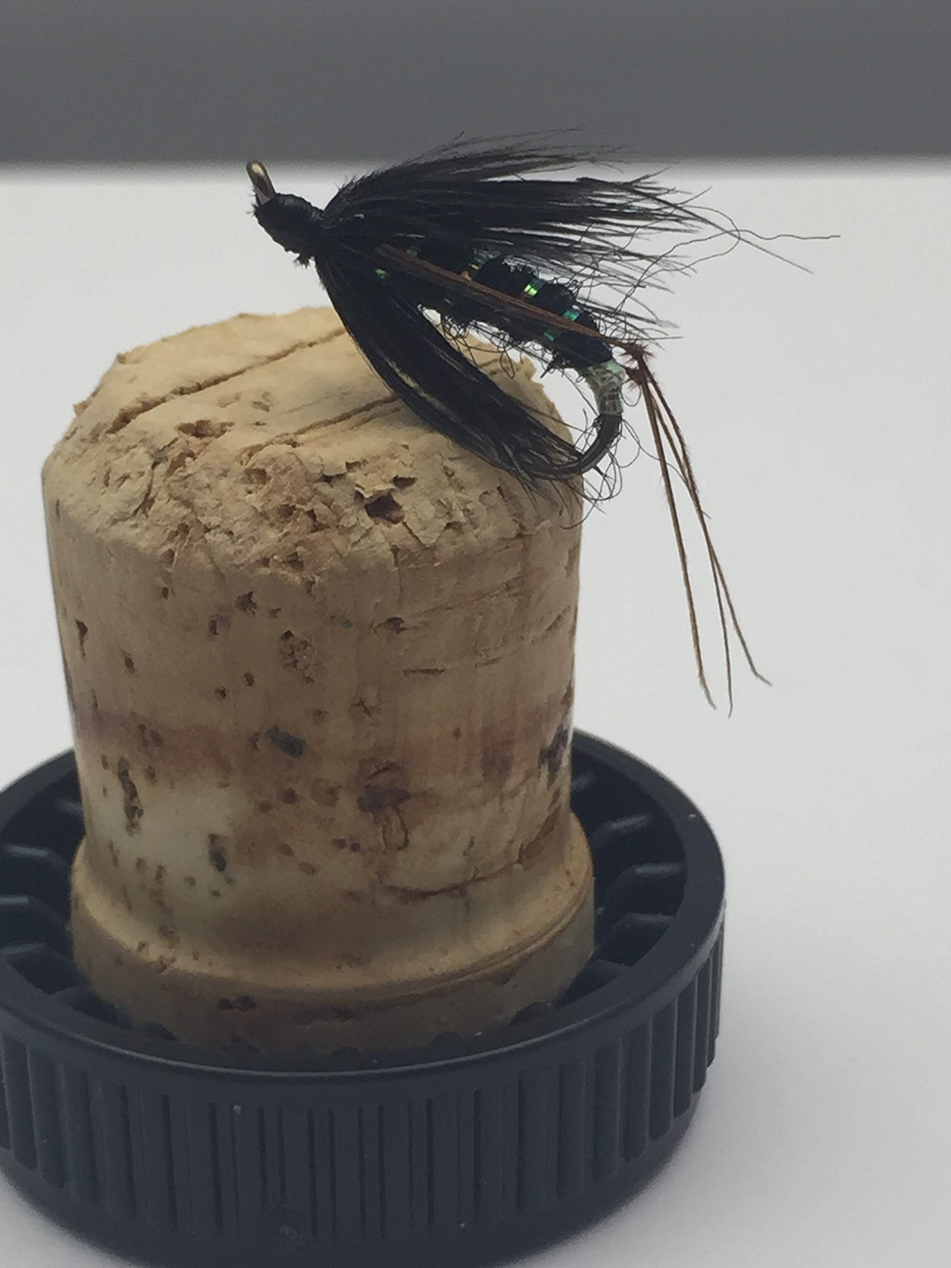 Fly Fishing Flies PRIME collection "BRISTOL HOPPER BLACK " Size 12 Pack of EIGHT(8) UK Quality tied flies