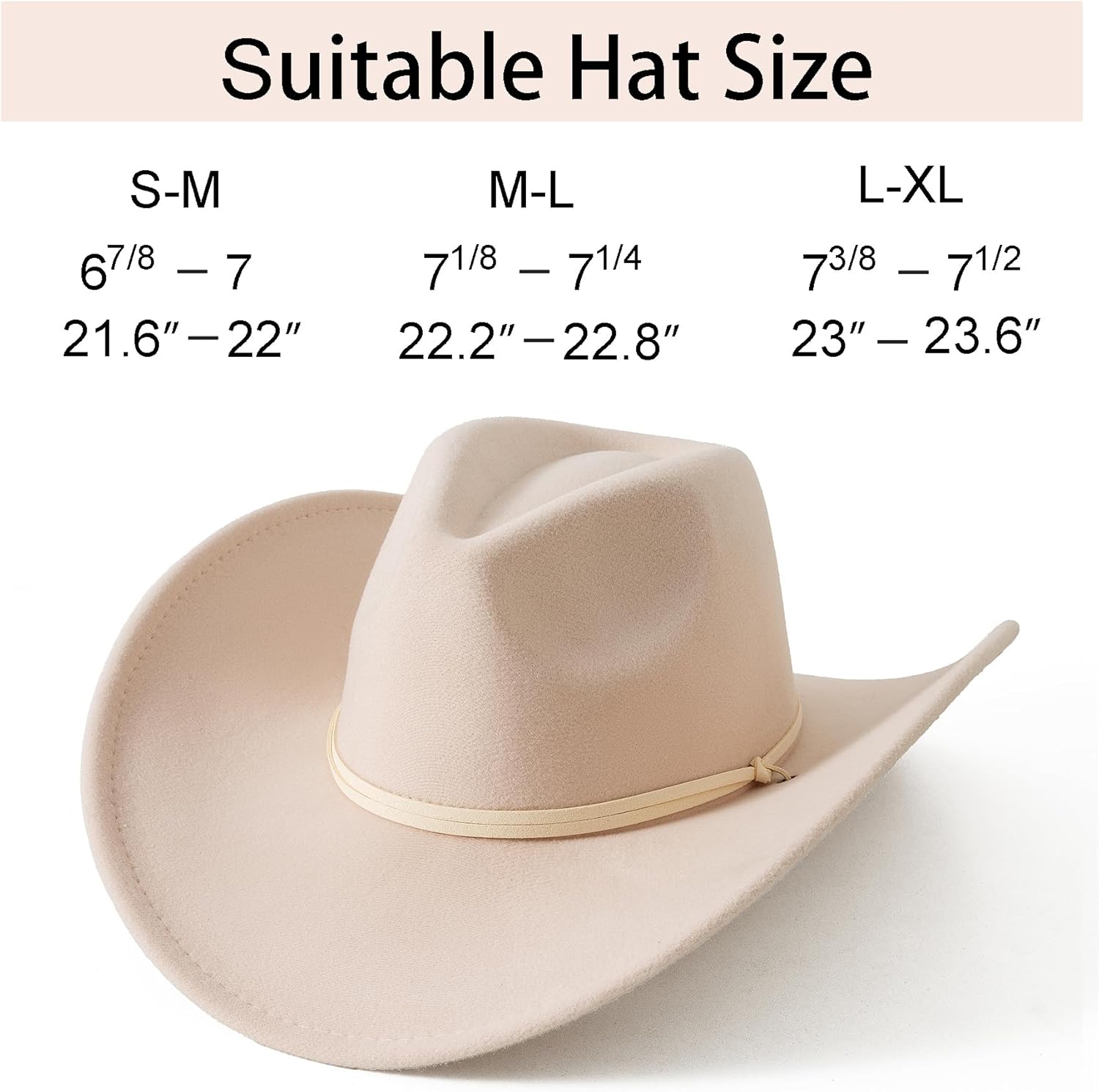 Lanzom Women Men Retro Felt Wide Brim Western Cowboy Cowgirl Hat Dress Up Hat with Wind Lanyard - Image 2