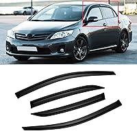 Vista 21 de Visera de ventana para Jeep Cherokee 1984-2001 (Excluye Modelo Limited), Protectores Guards Shields de lluvia de canal exterior, Deflector