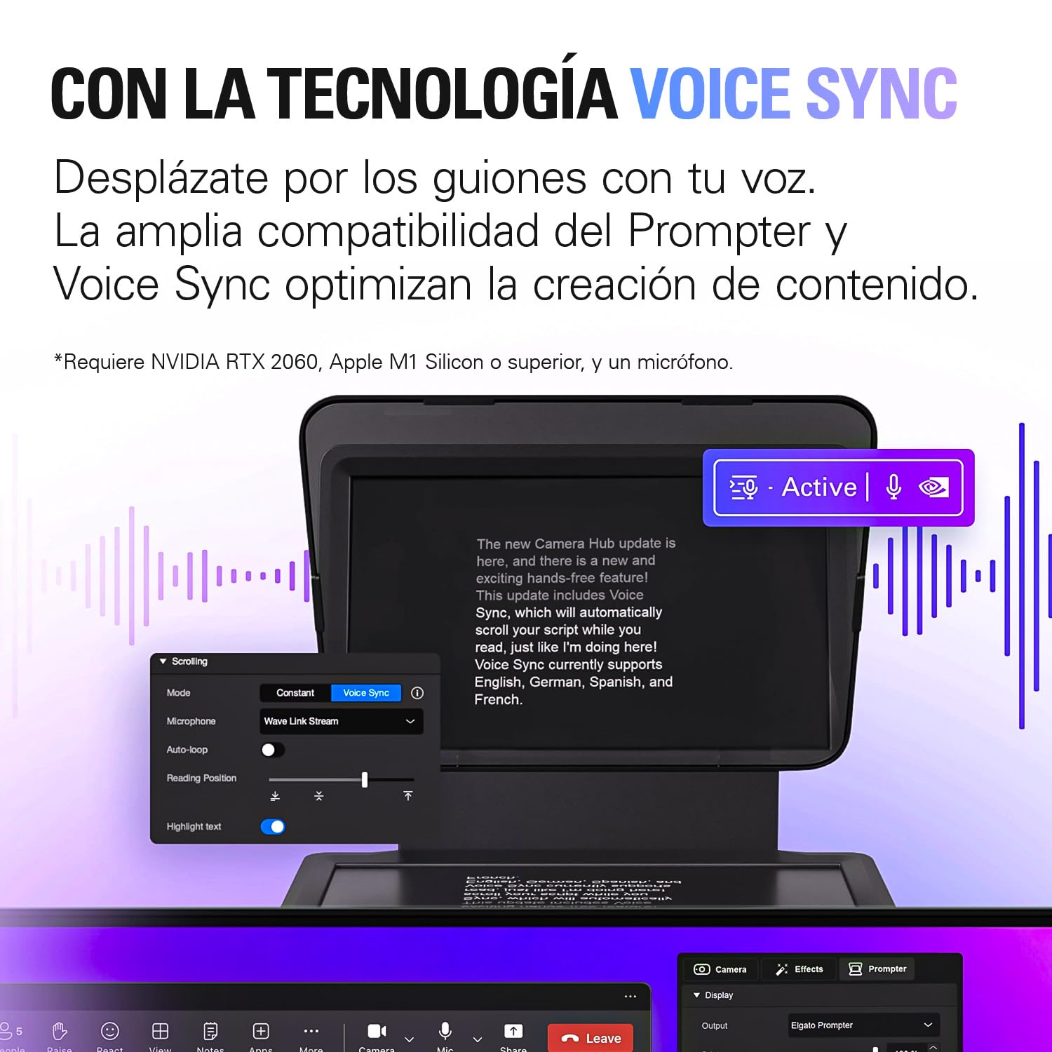 Elgato Prompter, teleprompter con Pantalla