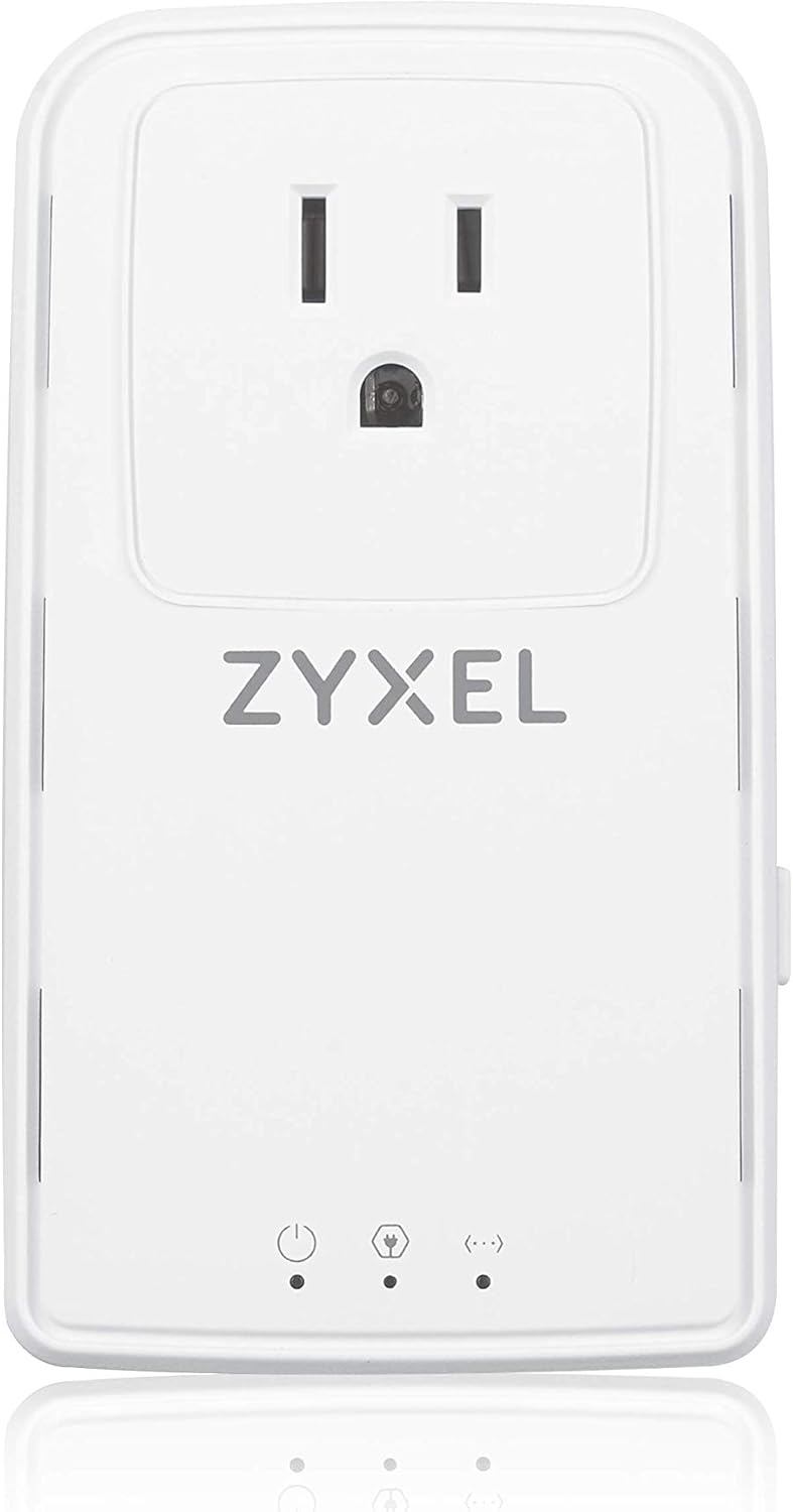 Zyxel G.hn 2400 Powerline Ethernet Adapter Kit | Pass-Thru Power | Plug & Play | MIMO | Next-Gen G.hn | Gigabit Ethernet | for Smart TVs, On-Line Games, 8K Streaming | Brown Box [PLA6456BBKIT]